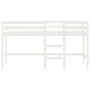 Cama alta de niños con escalera madera maciza blanca 90x200 cm de , Camas y somieres - Ref: Foro24-835893, Precio: 179,91 €, ...