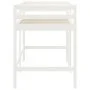 Cama alta de niños con escalera madera maciza blanca 90x200 cm de , Camas y somieres - Ref: Foro24-835893, Precio: 179,91 €, ...