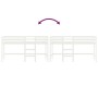 Children's loft bed with white solid wood ladder 90x200 cm by , Beds and slatted bases - Ref: Foro24-835893, Price: 182,99 €,...