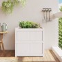 Jardinera de madera maciza de pino blanca 70x70x70 cm de , Maceteros y jardineras - Ref: Foro24-837435, Precio: 99,30 €, Desc...