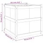 Pflanzgefäß aus massivem Weißkiefernholz, 70 x 70 x 70 cm von , Töpfe und Pflanzgefäße - Ref: Foro24-837435, Preis: 98,43 €, ...