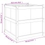 Pflanzgefäß aus massivem Weißkiefernholz, 70 x 70 x 70 cm von , Töpfe und Pflanzgefäße - Ref: Foro24-837435, Preis: 99,37 €, ...