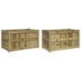 Outdoor planters 2 units impregnated pine wood by , Pots and planters - Ref: Foro24-837468, Price: 158,15 €, Discount: %