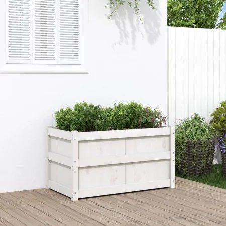 Solid white pine wood planter 90x50x50 cm by , Pots and planters - Ref: Foro24-837461, Price: 73,97 €, Discount: %