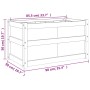 Pflanzgefäß aus massivem Weißkiefernholz, 90 x 50 x 50 cm von , Töpfe und Pflanzgefäße - Ref: Foro24-837461, Preis: 74,72 €, ...
