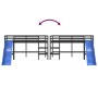 Kinderhochbett mit Rutsche aus schwarzem Massivholz 90x200 cm von , Betten und Lattenroste - Ref: Foro24-835909, Preis: 242,2...