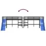 Kinderhochbett mit Rutsche aus schwarzem Massivholz 90x200 cm von , Betten und Lattenroste - Ref: Foro24-835909, Preis: 248,8...