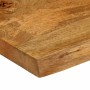 Tablero de mesa borde natural madera maciza mango 40x40x2,5 cm