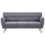 3-seater sofa upholstered in light gray fabric 172x70x82 cm by , Sofas - Ref: Foro24-247129, Price: 371,82 €, Discount: %