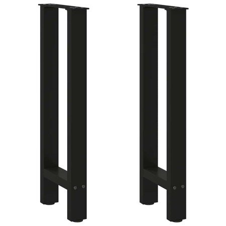 Patas para consola negras (2 unidades, 28 x 72-73 cm, acero) en Patas para mesas | Comprar online en Foro24