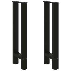 Patas para consola negras (2 unidades, 38 x 72-73 cm, acero) en Patas para mesas | Comprar online en Foro24