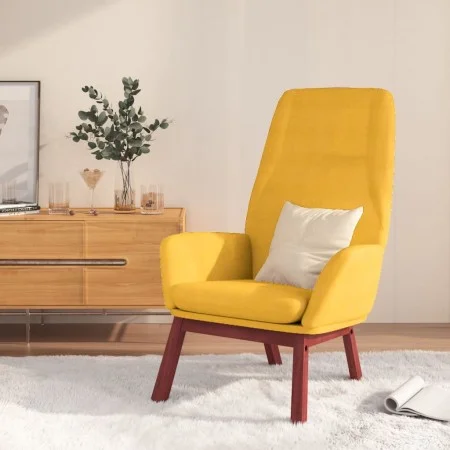 Sillón de relax de tela amarillo mostaza by , Armchairs - Ref: Foro24-341390, Price: 117,89 €, Discount: %