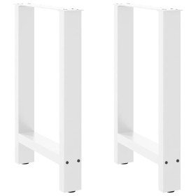Patas para mesa de comedor blancas (2 unidades, 50 x 72-73 cm, acero) en Patas para mesas | Comprar online en Foro24