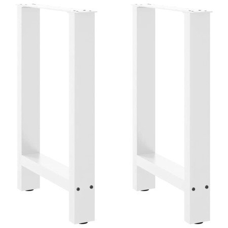 Patas para mesa de comedor blancas (2 unidades, 50 x 72-73 cm, acero) en Patas para mesas | Comprar online en Foro24