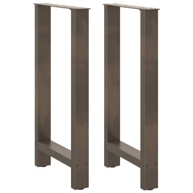 Patas para mesa de bar de acero natural (2 unidades, 40 x 90-91 cm) en Patas para mesas | Comprar online en Foro24
