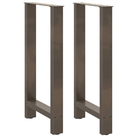 Patas para mesa de bar de acero natural (2 unidades, 40 x 90-91 cm) en Patas para mesas | Comprar online en Foro24