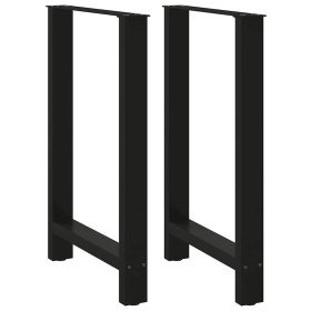 Patas para mesa de bar negras (2 unidades, 60 x 90-91 cm, acero) en Patas para mesas | Comprar online en Foro24
