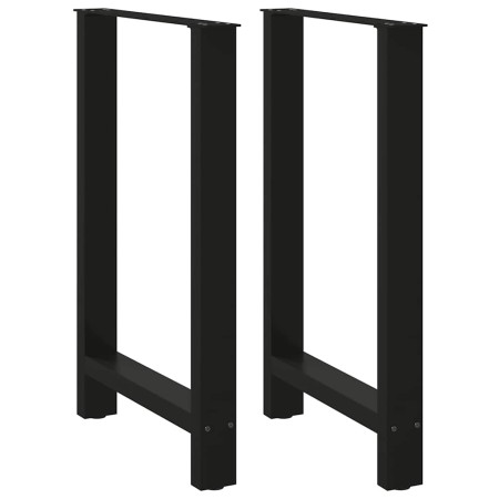 Patas para mesa de bar negras (2 unidades, 60 x 90-91 cm, acero) en Patas para mesas | Comprar online en Foro24
