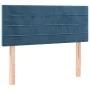 Box spring bed with mattress and LED dark blue velvet 90x190 cm by , Beds and slatted bases - Ref: Foro24-3134439, Price: 305...