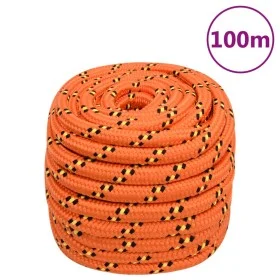 Orange polypropylene boat rope 20 mm 100 m by , Ropes and metal cords - Ref: Foro24-152687, Price: 128,97 €, Discount: %