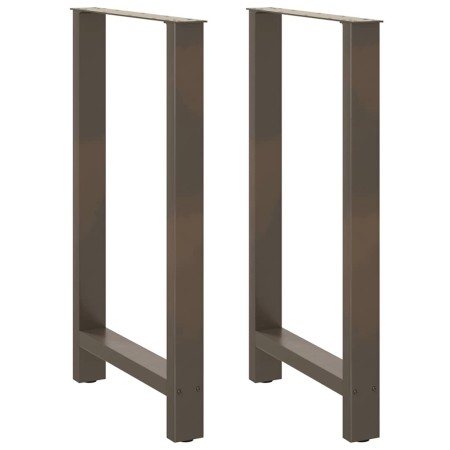 Patas para mesa de bar de acero natural (2 unidades, 60 x 100-101 cm) en Patas para mesas | Comprar online en Foro24