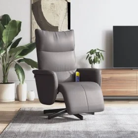 Relax-Massagesessel mit Fußstütze Kunstleder grau von , Sessel - Ref: Foro24-356595, Preis: 223,04 €, Rabatt: %