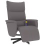 Reclining massage armchair with footrest in gray synthetic leather by , Armchairs - Ref: Foro24-356595, Price: 226,62 €, Disc...