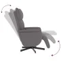 Reclining massage armchair with footrest in gray synthetic leather by , Armchairs - Ref: Foro24-356595, Price: 223,04 €, Disc...