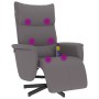 Reclining massage armchair with footrest in gray synthetic leather by , Armchairs - Ref: Foro24-356595, Price: 226,62 €, Disc...