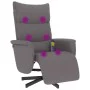 Reclining massage armchair with footrest in gray synthetic leather by , Armchairs - Ref: Foro24-356595, Price: 223,04 €, Disc...
