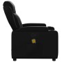 Sillón de masaje reclinable cuero sintético negro