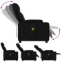 Sillón de masaje reclinable cuero sintético negro