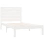 Estructura de cama madera maciza de pino blanca 90x200 cm