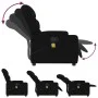 Black fabric massage recliner by , Armchairs - Ref: Foro24-372455, Price: 206,43 €, Discount: %