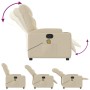 Reclining cream fabric massage chair by , Armchairs - Ref: Foro24-372462, Price: 242,10 €, Discount: %