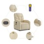 Reclining cream fabric massage chair by , Armchairs - Ref: Foro24-372462, Price: 242,10 €, Discount: %