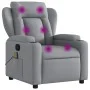 Sillón reclinable de masaje de tela gris claro de , Sillones - Ref: Foro24-372415, Precio: 256,63 €, Descuento: %