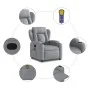 Sillón reclinable de masaje de tela gris claro de , Sillones - Ref: Foro24-372415, Precio: 256,63 €, Descuento: %