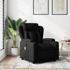 Black fabric massage recliner by , Armchairs - Ref: Foro24-372417, Price: 233,09 €, Discount: %
