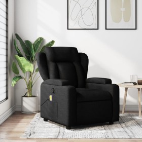 Sillón reclinable de masaje de tela negro de , Sillones - Ref: Foro24-372417, Precio: 222,22 €