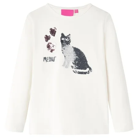 Long-sleeved off-white children's t-shirt size 140 by , Kids T-shirts - Ref: Foro24-14093, Price: 12,05 €, Discount: %