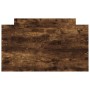 Bed frame with smoked oak headboard and footboard 90x190cm by , Beds and slatted bases - Ref: Foro24-3203814, Price: 170,91 €...