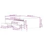 Bed frame with smoked oak headboard and footboard 90x190cm by , Beds and slatted bases - Ref: Foro24-3203814, Price: 172,87 €...