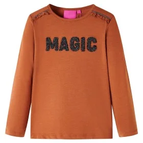 Children's long-sleeved t-shirt in cognac color 128 by , Kids T-shirts - Ref: Foro24-14267, Price: 8,77 €, Discount: %