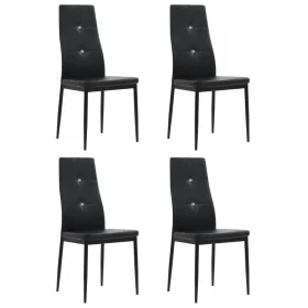 Esszimmerstühle 4 Einheiten aus schwarzem Kunstleder von vidaXL, Essstühle - Ref: Foro24-246188, Preis: 148,59 €, Rabatt: %