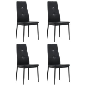 Esszimmerstühle 4 Einheiten aus schwarzem Kunstleder von vidaXL, Essstühle - Ref: Foro24-246188, Preis: 151,10 €, Rabatt: %