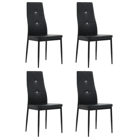 Dining chairs 4 units black synthetic leather by vidaXL, dining chairs - Ref: Foro24-246188, Price: 148,59 €, Discount: %