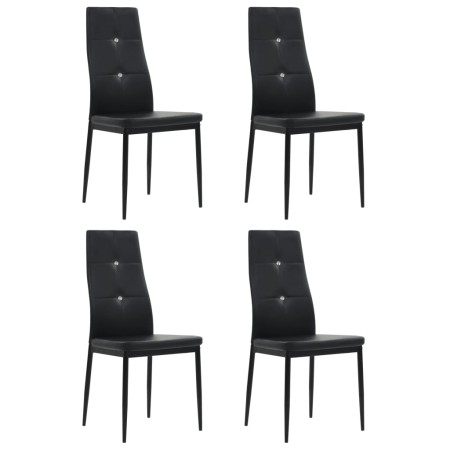 Esszimmerstühle 4 Einheiten aus schwarzem Kunstleder von vidaXL, Essstühle - Ref: Foro24-246188, Preis: 151,10 €, Rabatt: %