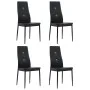 Dining chairs 4 units black synthetic leather by vidaXL, dining chairs - Ref: Foro24-246188, Price: 148,59 €, Discount: %