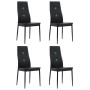 Esszimmerstühle 4 Einheiten aus schwarzem Kunstleder von vidaXL, Essstühle - Ref: Foro24-246188, Preis: 151,10 €, Rabatt: %